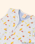 Sleeping bag blue trains pooh