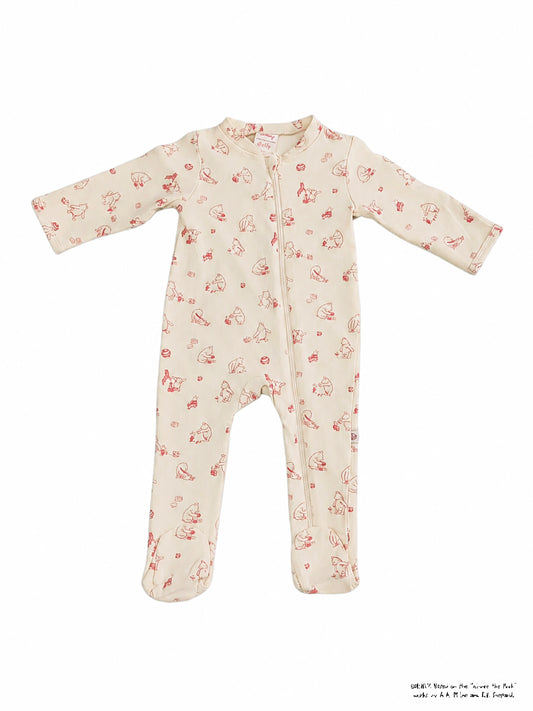 Sleepsuit - Fuchsia Playtime Pooh