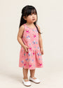 Sleeveless Dress - Pink Teapots