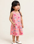 Sleeveless Dress - Pink Teapots