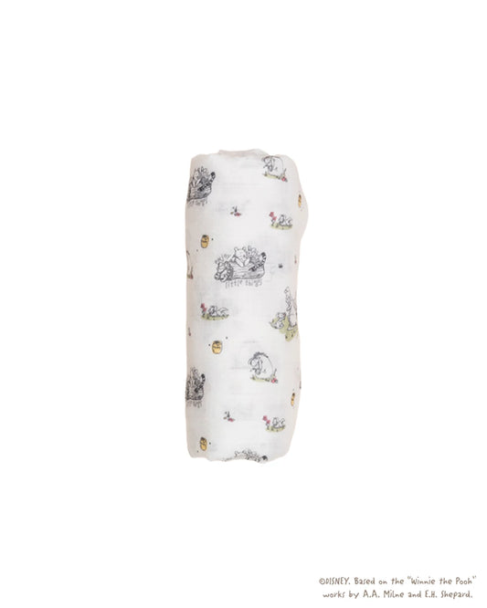 organic cotton swaddle - breezy with pooh 