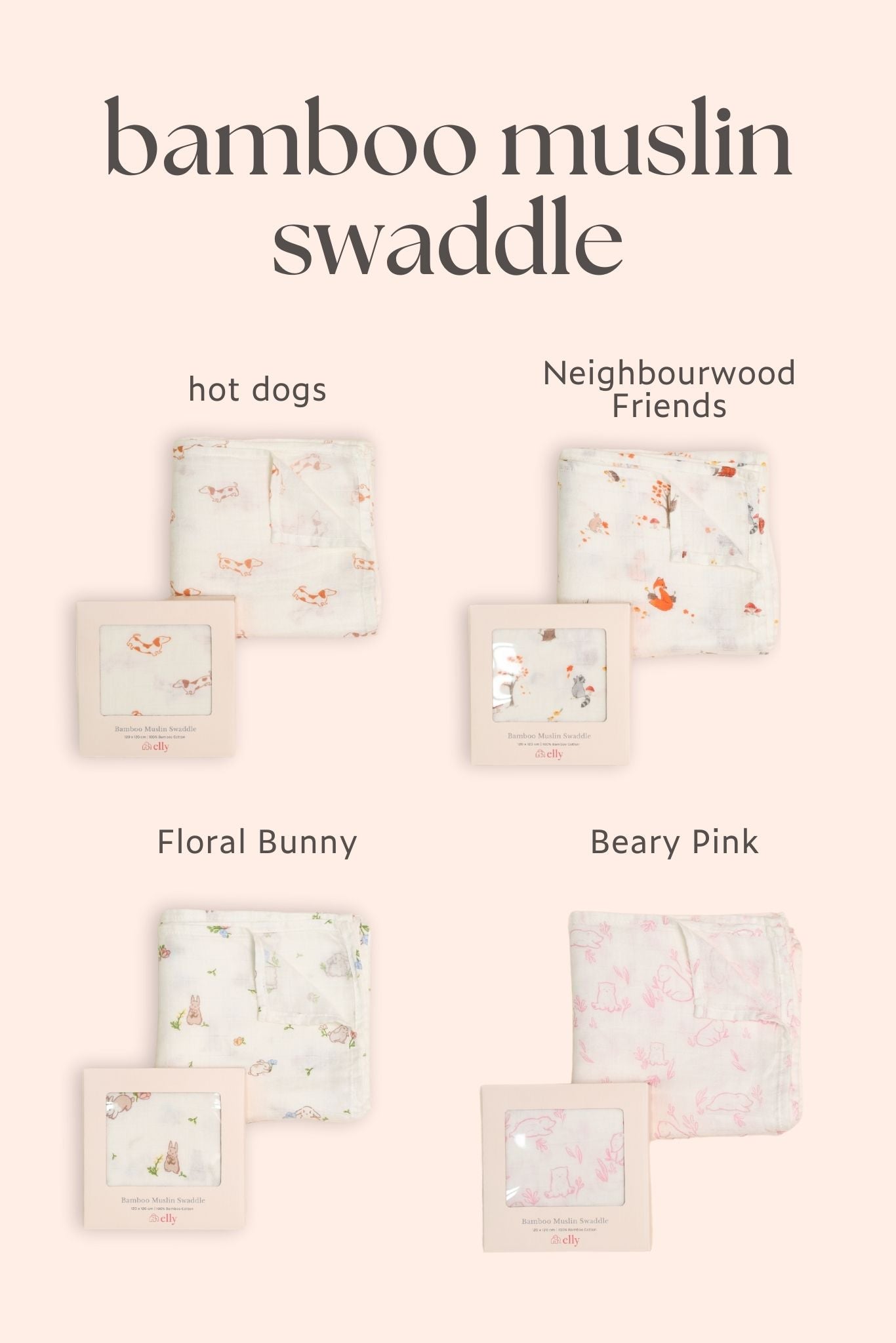 Bamboo Muslin Swaddle | The Elly Store