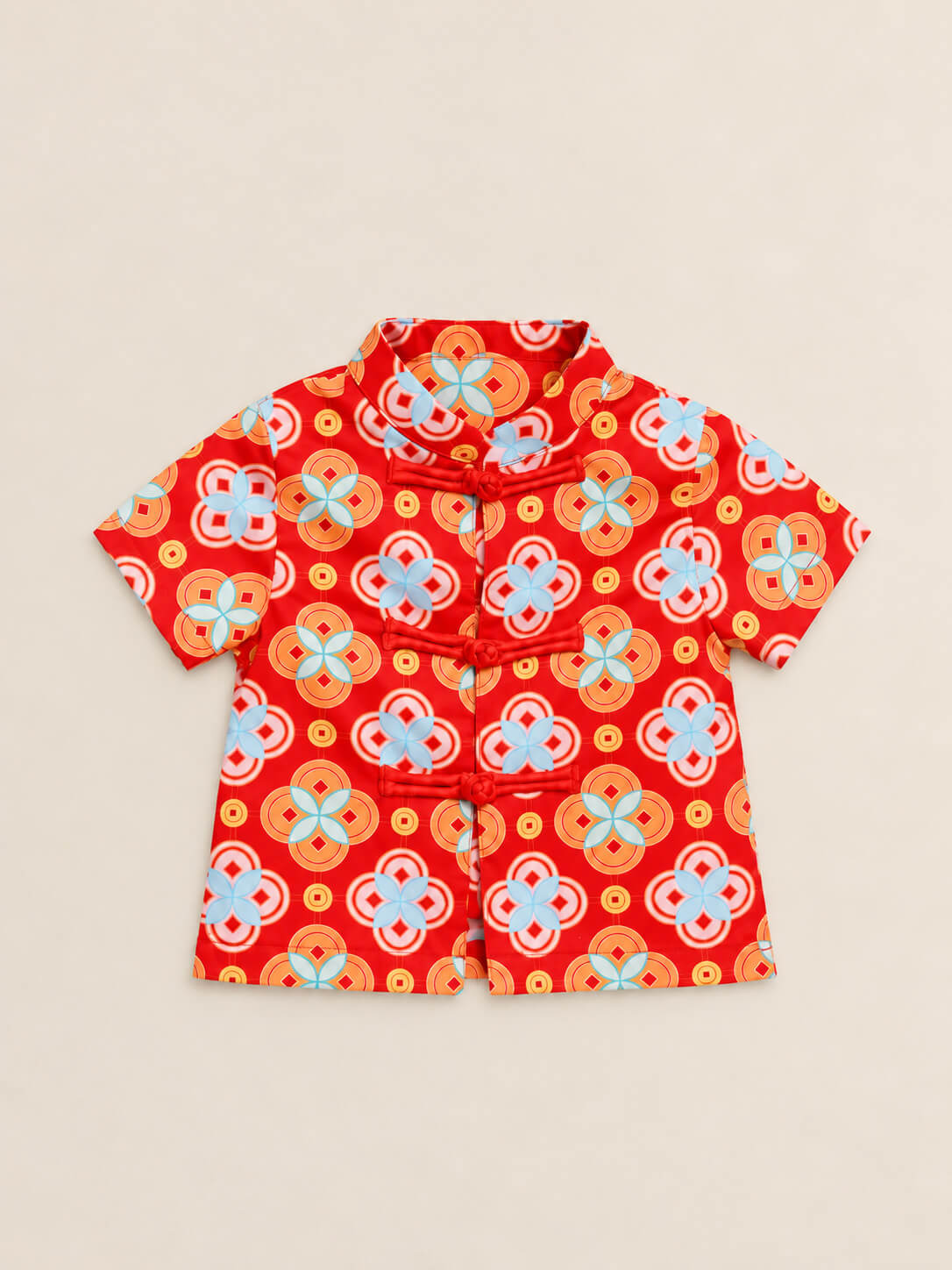 Tang Shirt - Red Lucky Coins
