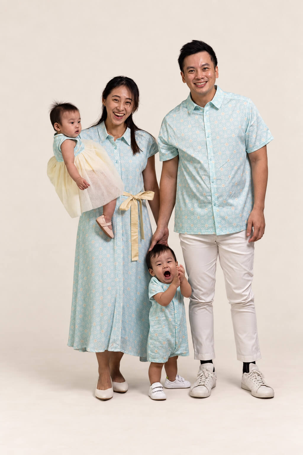 Little Man Shirt - Teal Plaid Tiles