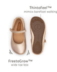 Catch Mary Janes - Metallic Salmon sole 