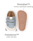 Tip Toey Joey Bossy Sneakers - Tide Blue / Tapioca sole