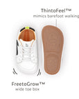 Tip Toey Joey Ground Sneakers - White / Black sole