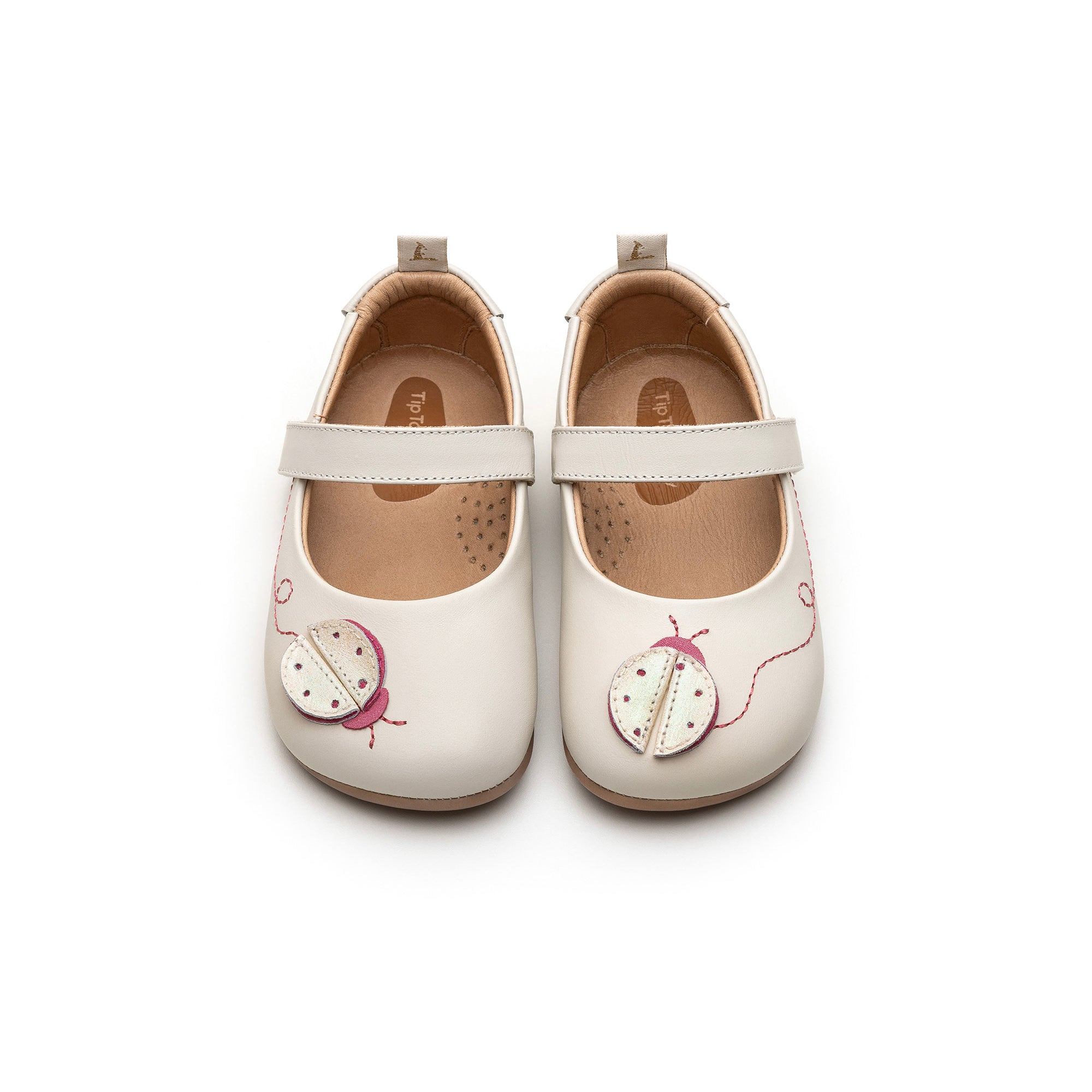 Tip Toey Joey First Walker Ladybug Mary Janes top view