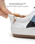 Landy Sneakers in White / Navy / Ash elastic heel
