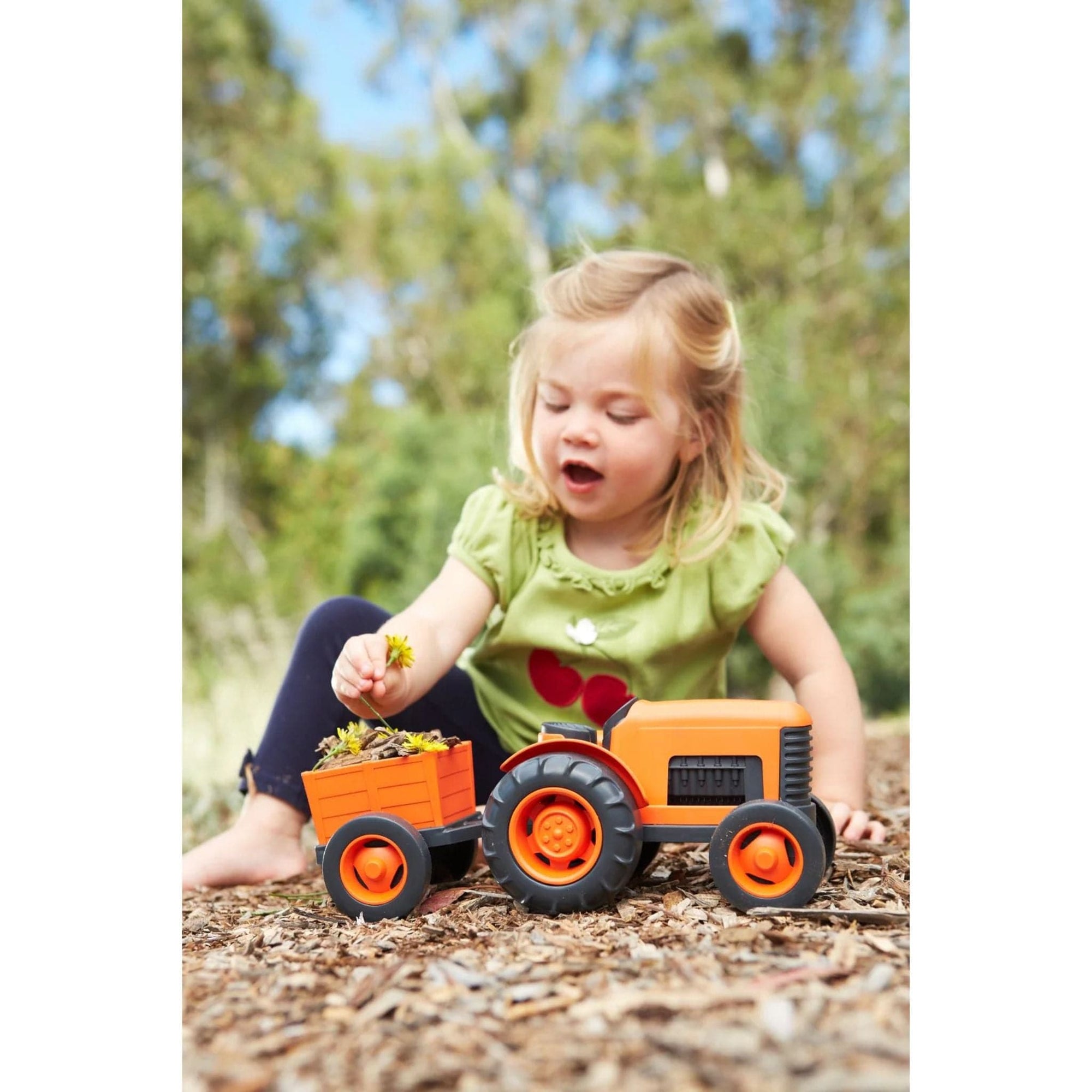 Green Toys Tractor - Orange