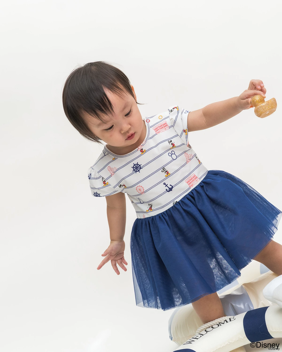 Tulle Onesie - Nautical Mickey