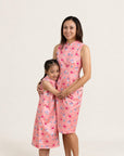 Ladies Mini Peony Cheongsam - Pink Teapots