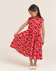 Twirly Cheongsam - Red Fans