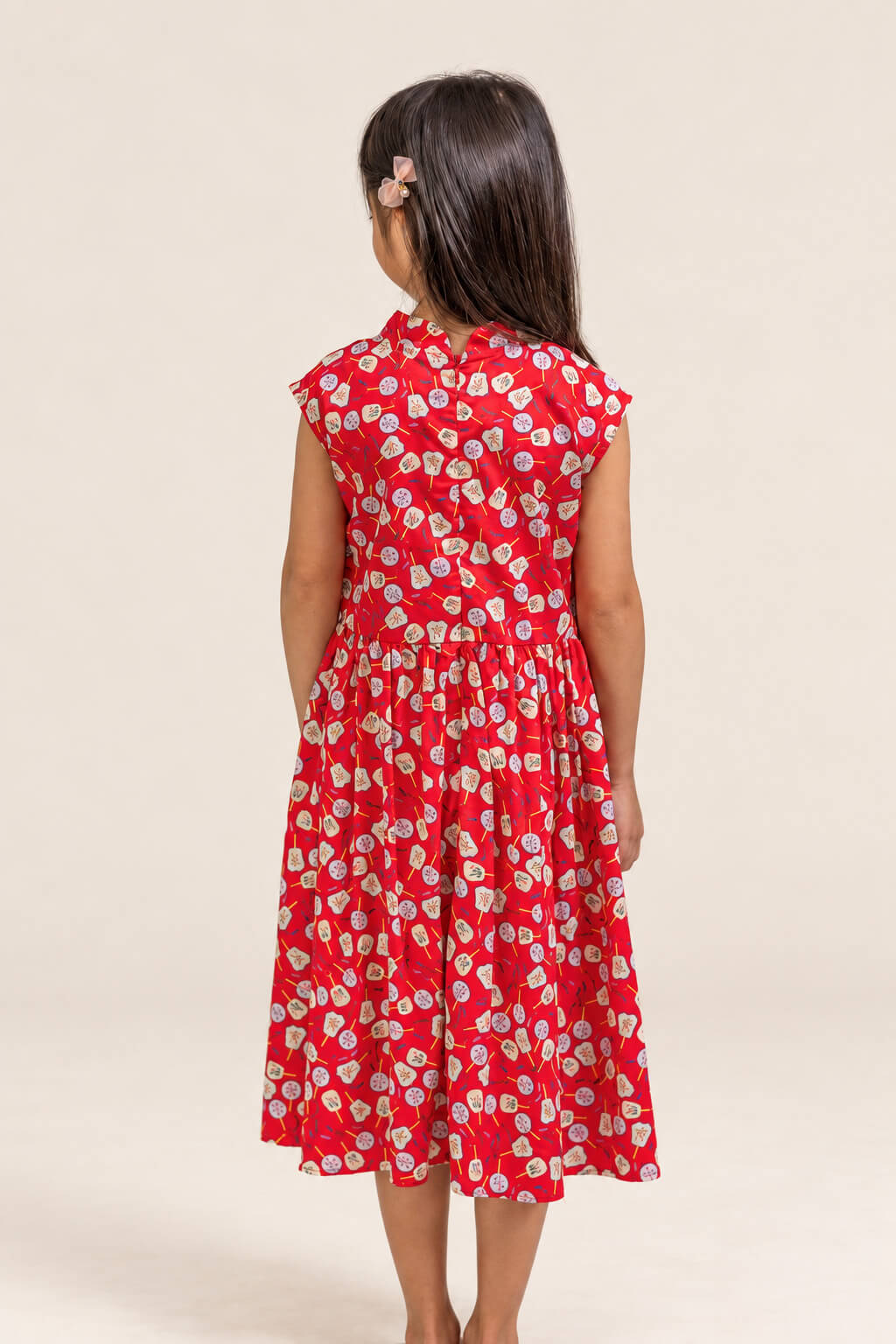Twirly Cheongsam - Red Fans
