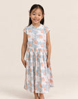 Twirly Cheongsam - Teal Lotus