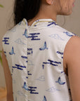 Luna Cheongsam - Porcelain Clouds