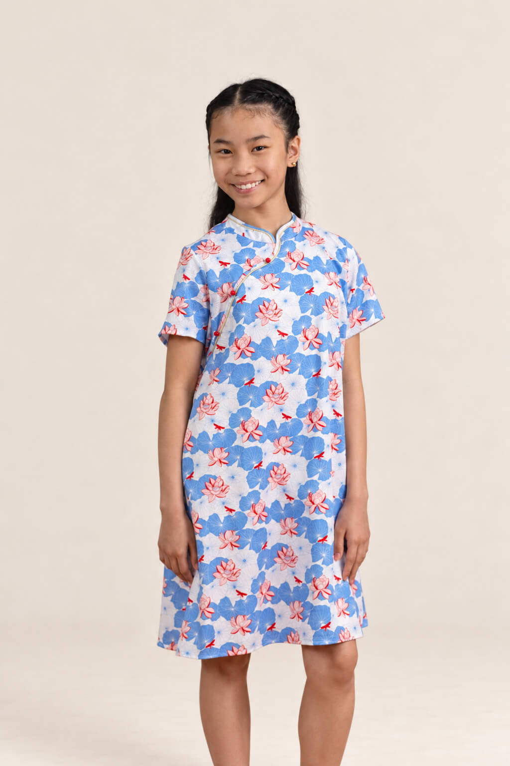 Wendy Cheongsam Blue Lotus