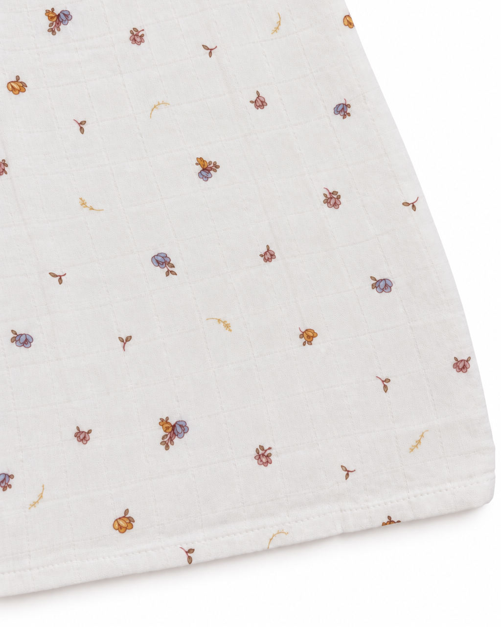 Bamboo Muslin Swaddle - White Freesia