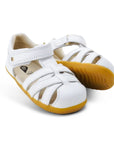 Bobux White Cross Jump Sandals Step Up
