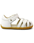 Bobux White Cross Jump Sandals Step Up
