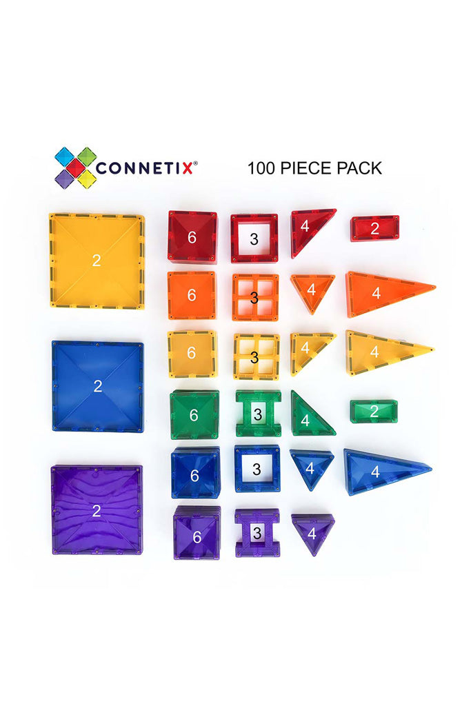 Connetix 100 piece Creative Pack | Magnetic Tiles for Kids | The Elly Store