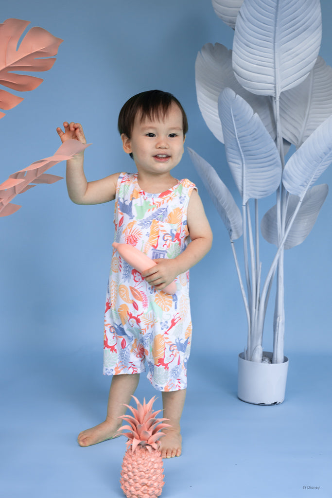 Sleeveless Romper - White Jungle Book | Disney x elly CNY2021 Tropical | The Elly Store Singapore