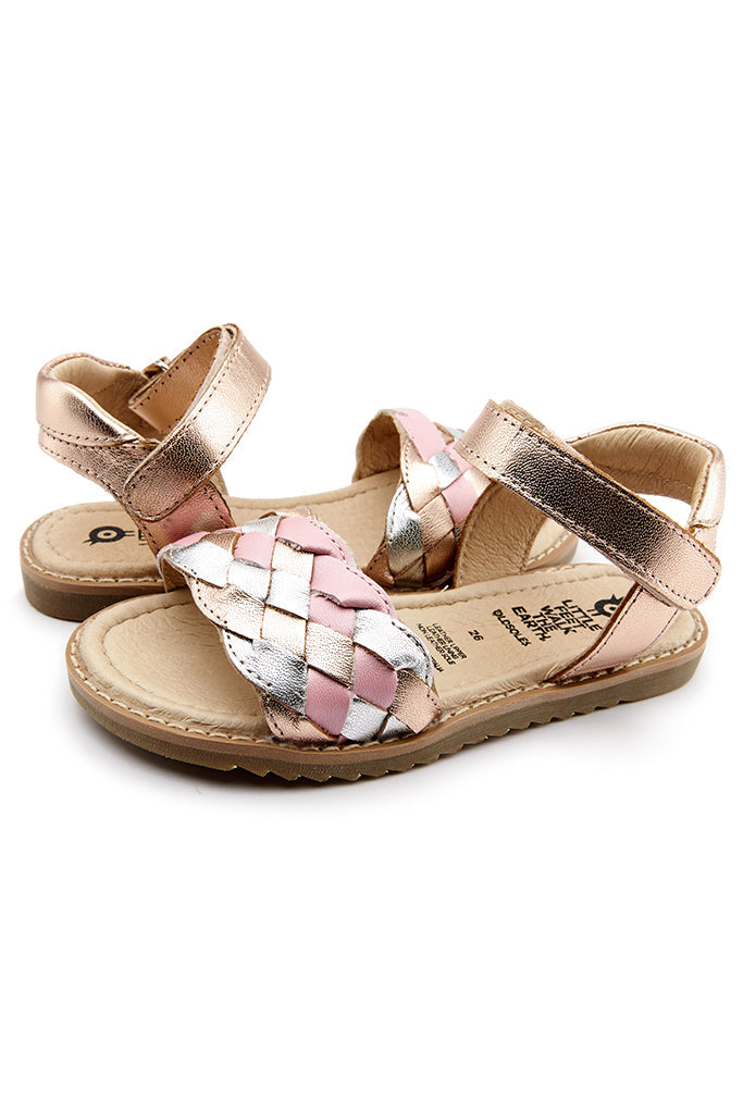 Tripelie Sandals - Copper / Silver / Pearlised Pink