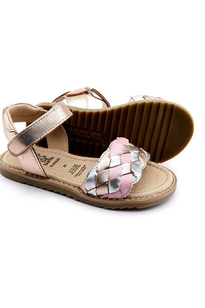 Tripelie Sandals - Copper / Silver / Pearlised Pink