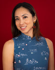 Ladies Harper Cheongsam - Blue Zodiac Race