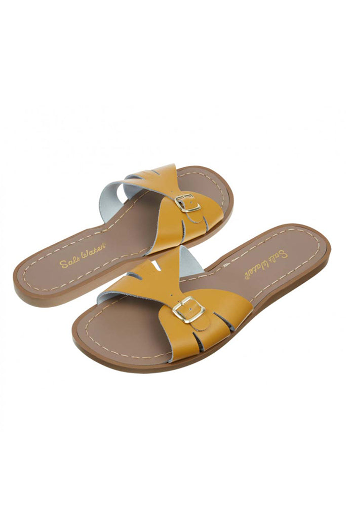 Salt-Water Sandals | Classic Slide Adult - Mustard | The Elly Store