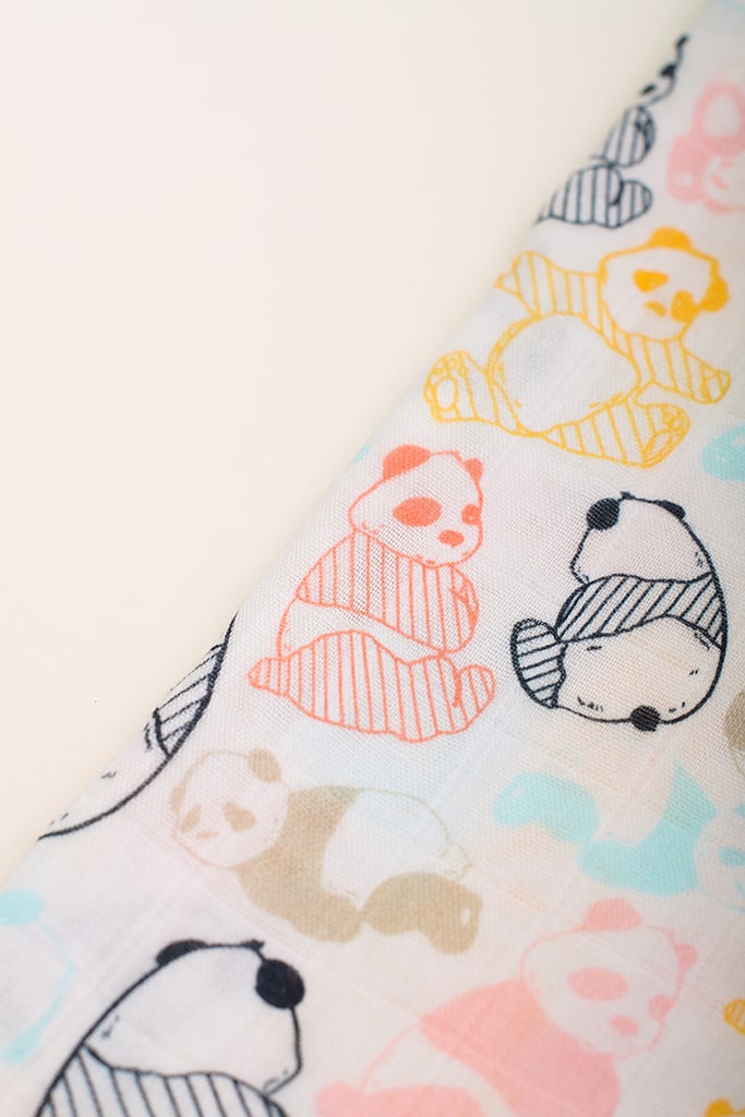 Premium Bamboo Swaddle - Pastel Pandas | Ideal for Newborn Baby Gifts | The Elly Store Singapore