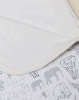 Bamboo Blanket - Grey Elephant Families