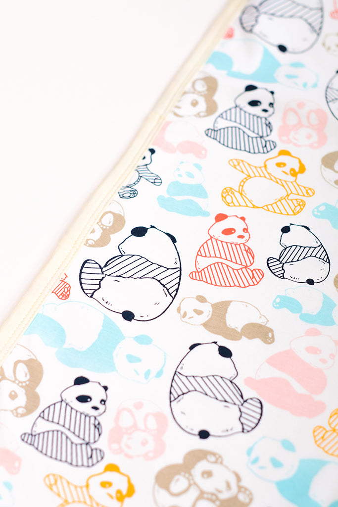 Jersey Blanket - Pastel Pandas | Ideal for Newborn Baby Gifts | The Elly Store Singapore