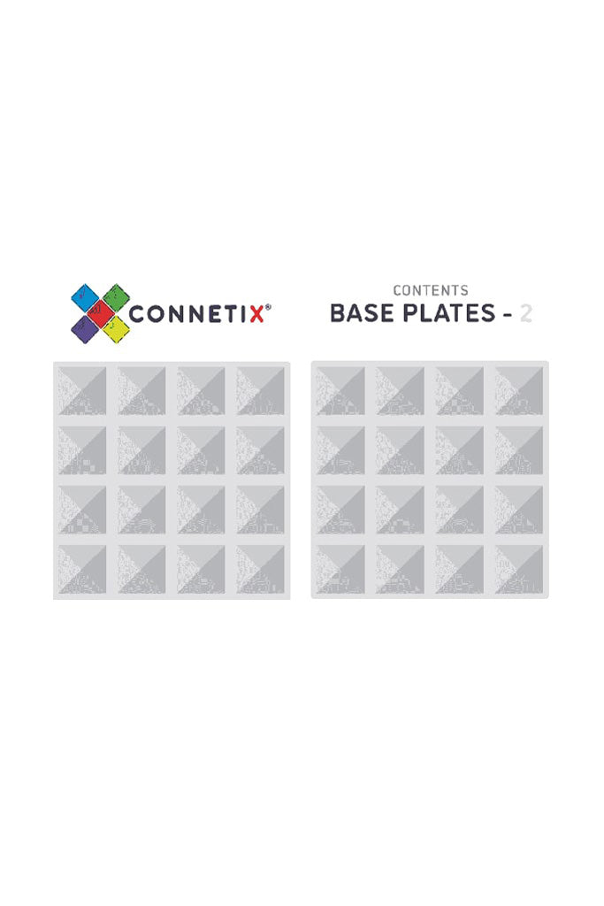 Connetix 2-Piece Clear Base Plate Pack
