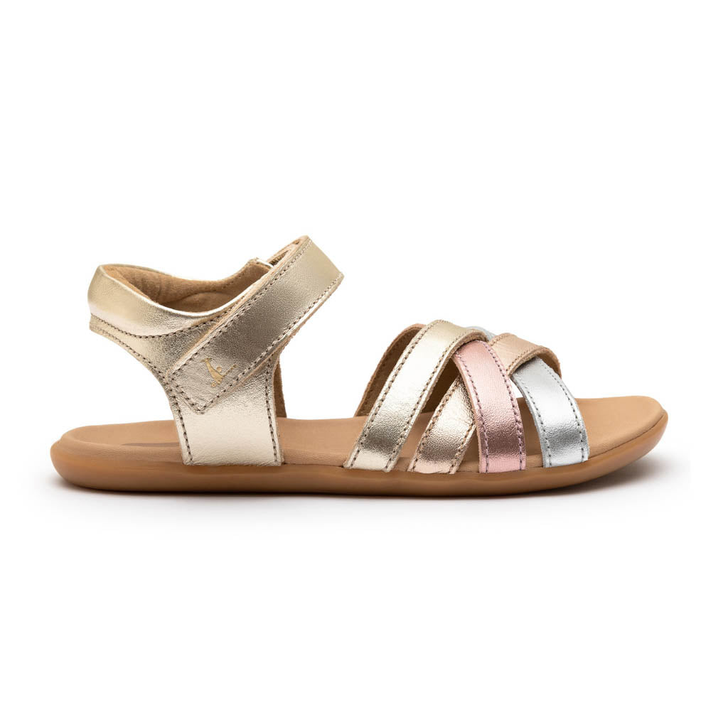 Tip Toey Joey Criss Cross - Champagne / Metallic Salmon / Rose Gold (Kids)