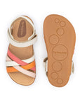 Tip Toey Joey Criss Cross - Tapioca / Tangerine / Coral Matte (Kids)