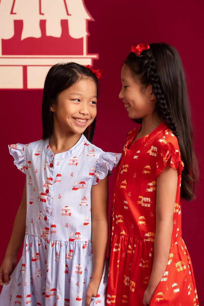 Ella Cheongsam - Red Night Market | Chinese New Year 2023 | The Elly Store Singapore