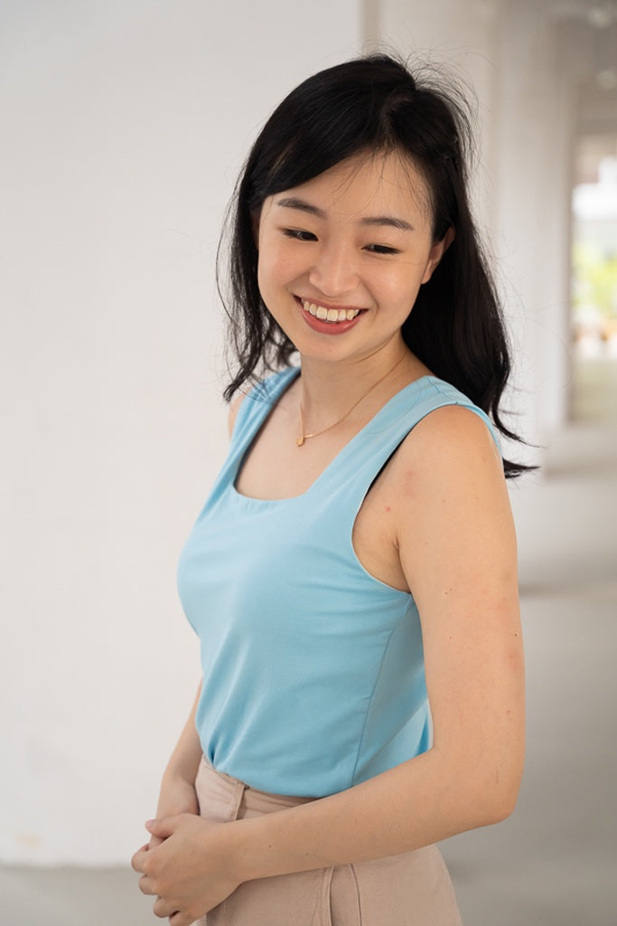 Ladies Jersey Top - Blue | The Elly Store Singapore