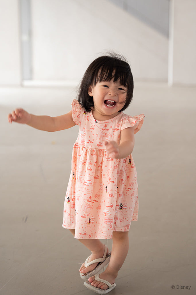 Piper Dress - Pink Road Trip Mickey | Disney x elly Mickey Go Local | The Elly Store Singapore
