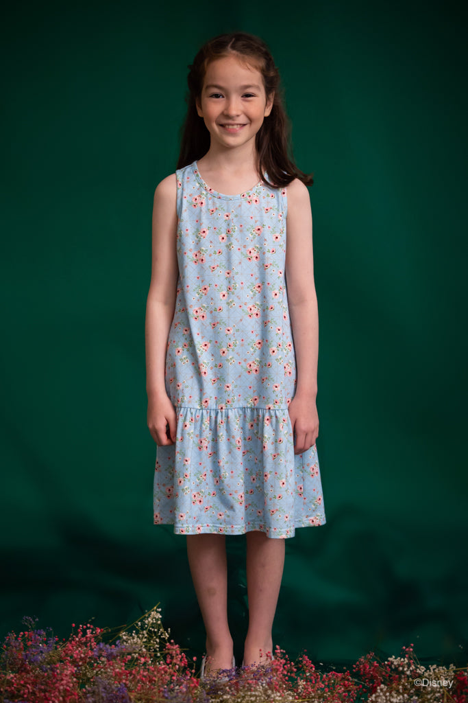 Sleeveless Dress - Blue Princess Rose | Disney x elly CNY2023 | The Elly Store Singapor