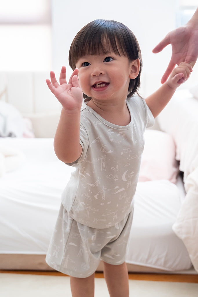 Short-Sleeve Pyjamas - Nightfall Bunnies | Family Pyjamas | The Elly Store Singapore