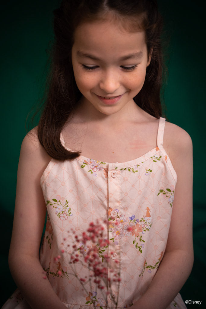 Charlotte Top - Pink Princess Daisies | Tween Separate Top | The Elly Store Singapore