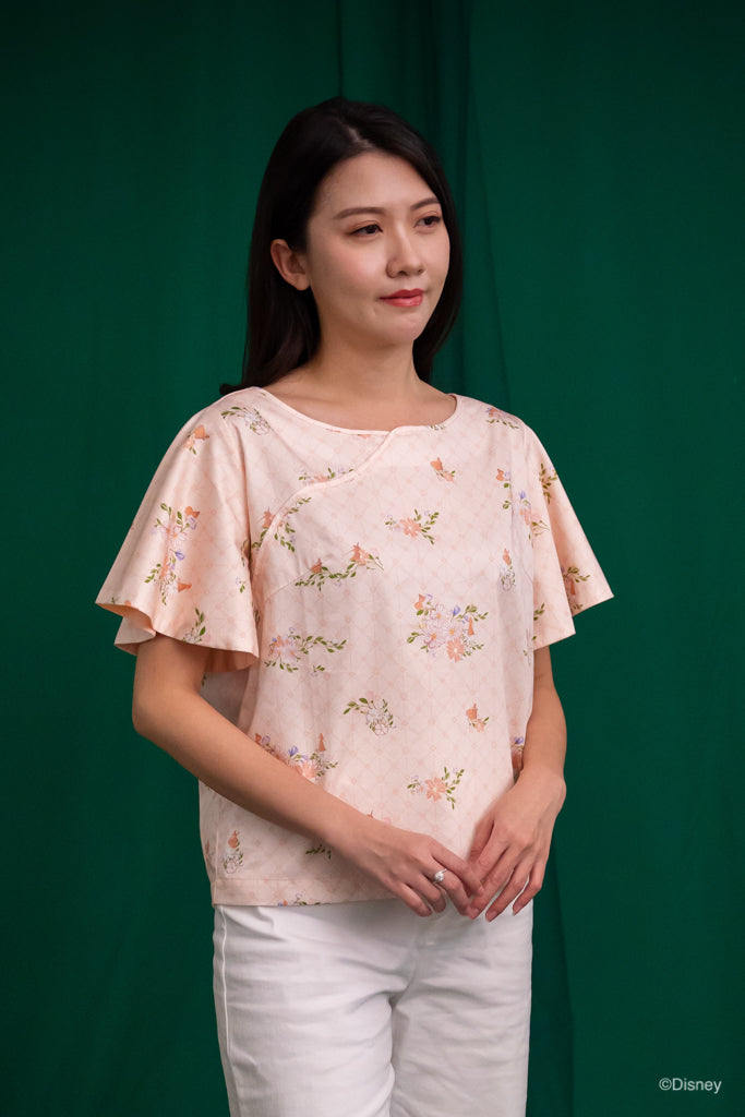 elly CNY2023 | Ladies Cheongsam Top - Pink Princess Daisies | Twinning Family Set | The Elly Store Singapore