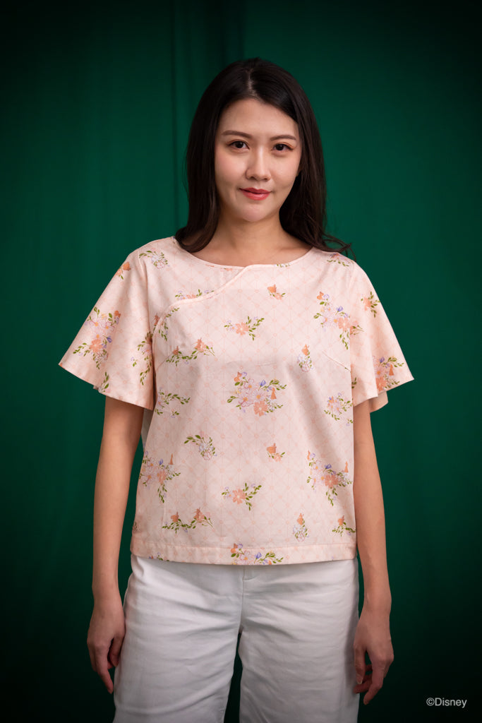 elly CNY2023 | Ladies Cheongsam Top - Pink Princess Daisies | Twinning Family Set | The Elly Store Singapore