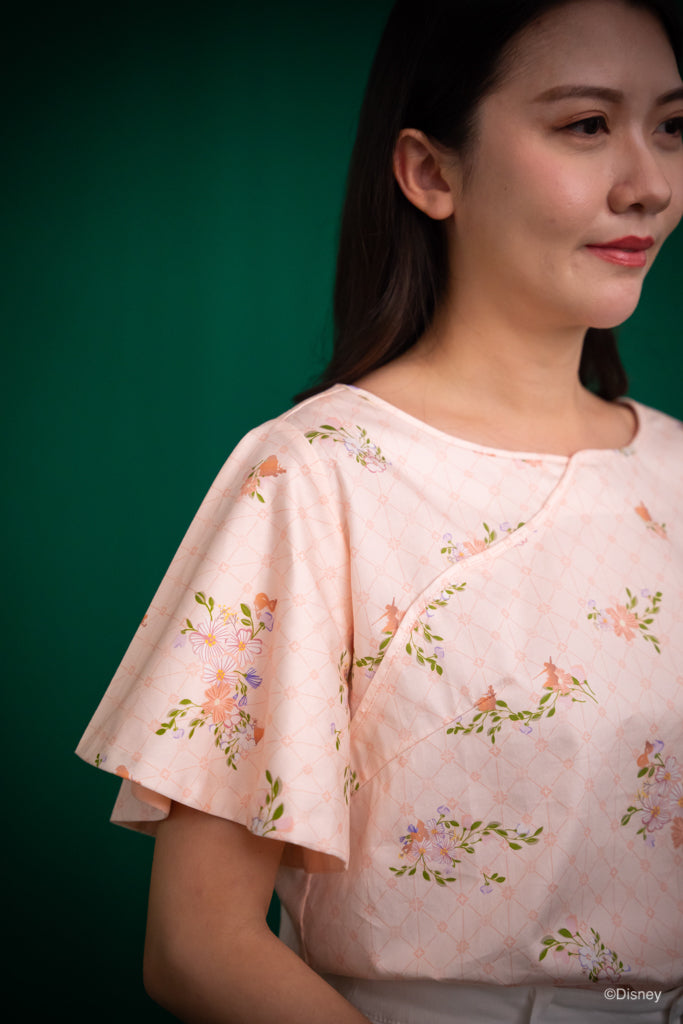 elly CNY2023 | Ladies Cheongsam Top - Pink Princess Daisies | Twinning Family Set | The Elly Store Singapore