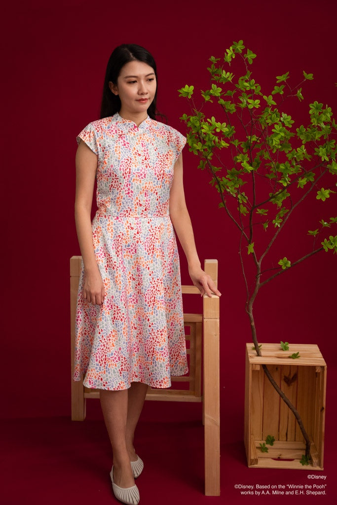 Disney100 Ladies Holly Cheongsam - Rainbow Confetti | Disney x elly Chinese New Year 2023 | The Elly Store Singapore