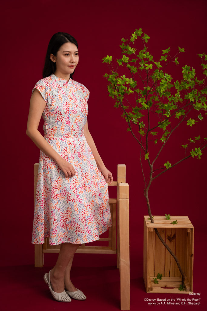 Disney100 Ladies Holly Cheongsam - Rainbow Confetti | Disney x elly Chinese New Year 2023 | The Elly Store Singapore
