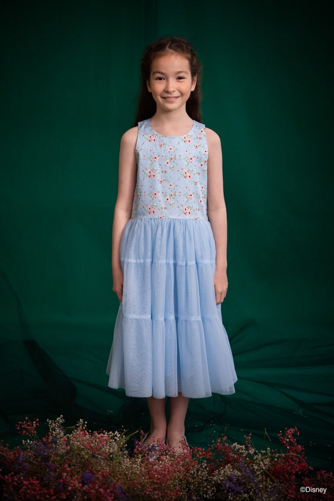 Wren Dress - Blue Princess Rose | Disney x elly CNY2023 | The Elly Store Singapore