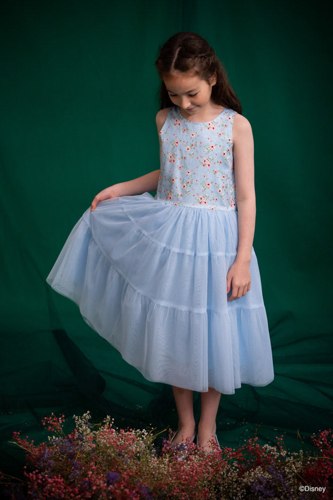 Wren Dress - Blue Princess Rose | Disney x elly CNY2023 | The Elly Store Singapore