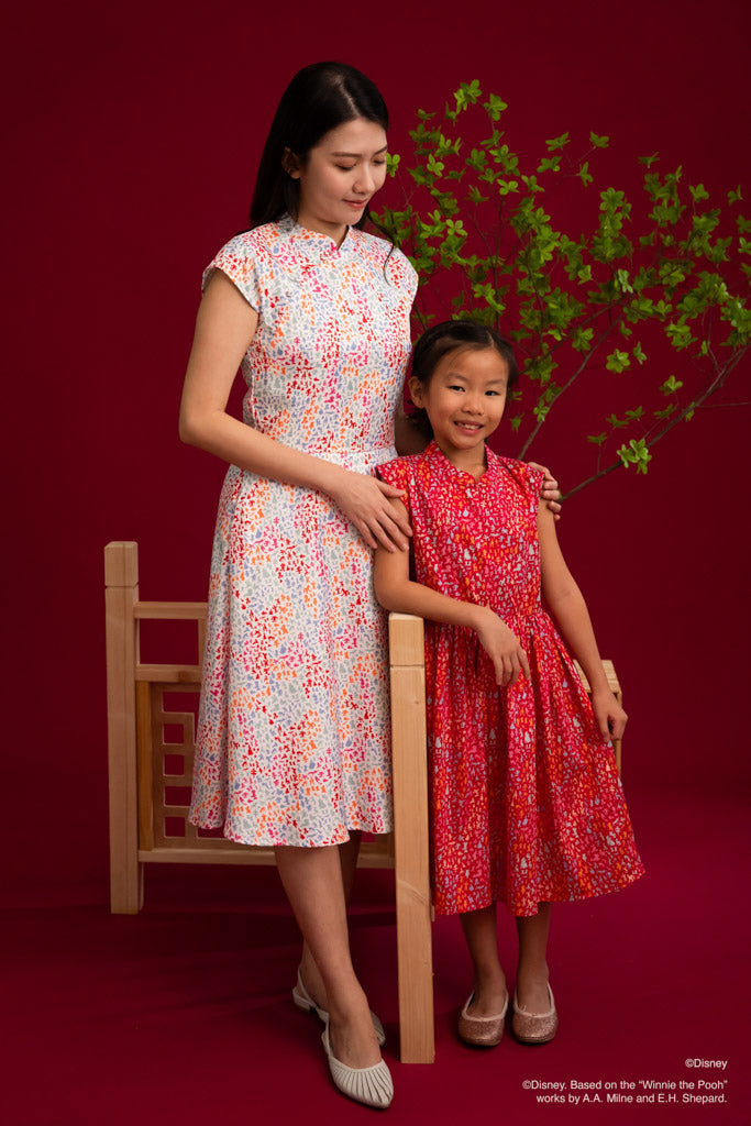 Disney100 Ladies Holly Cheongsam - Rainbow Confetti | Disney x elly Chinese New Year 2023 | The Elly Store Singapore